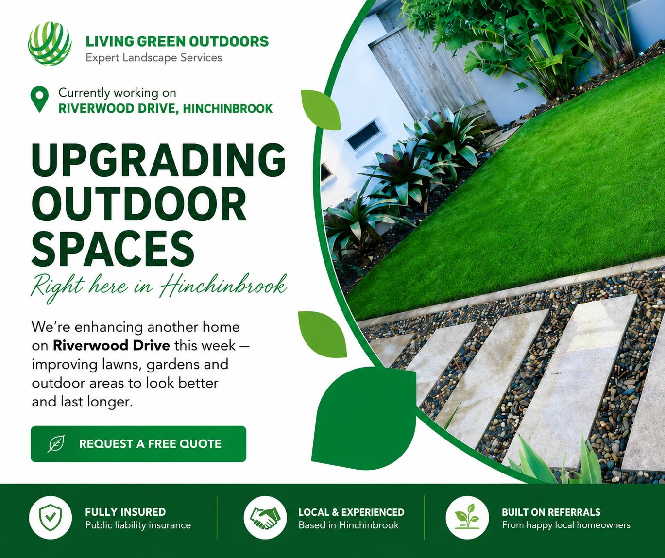 Living Green Outdoors Instagram radius ad